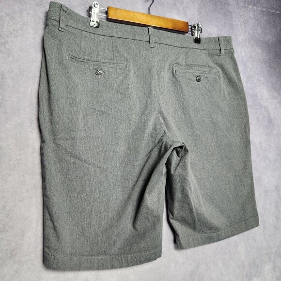 Hawker Rye Shorts Mens 38 Heather Stretch Casual Chino Pockets 11 Inseam Classic - Picture 6 of 13